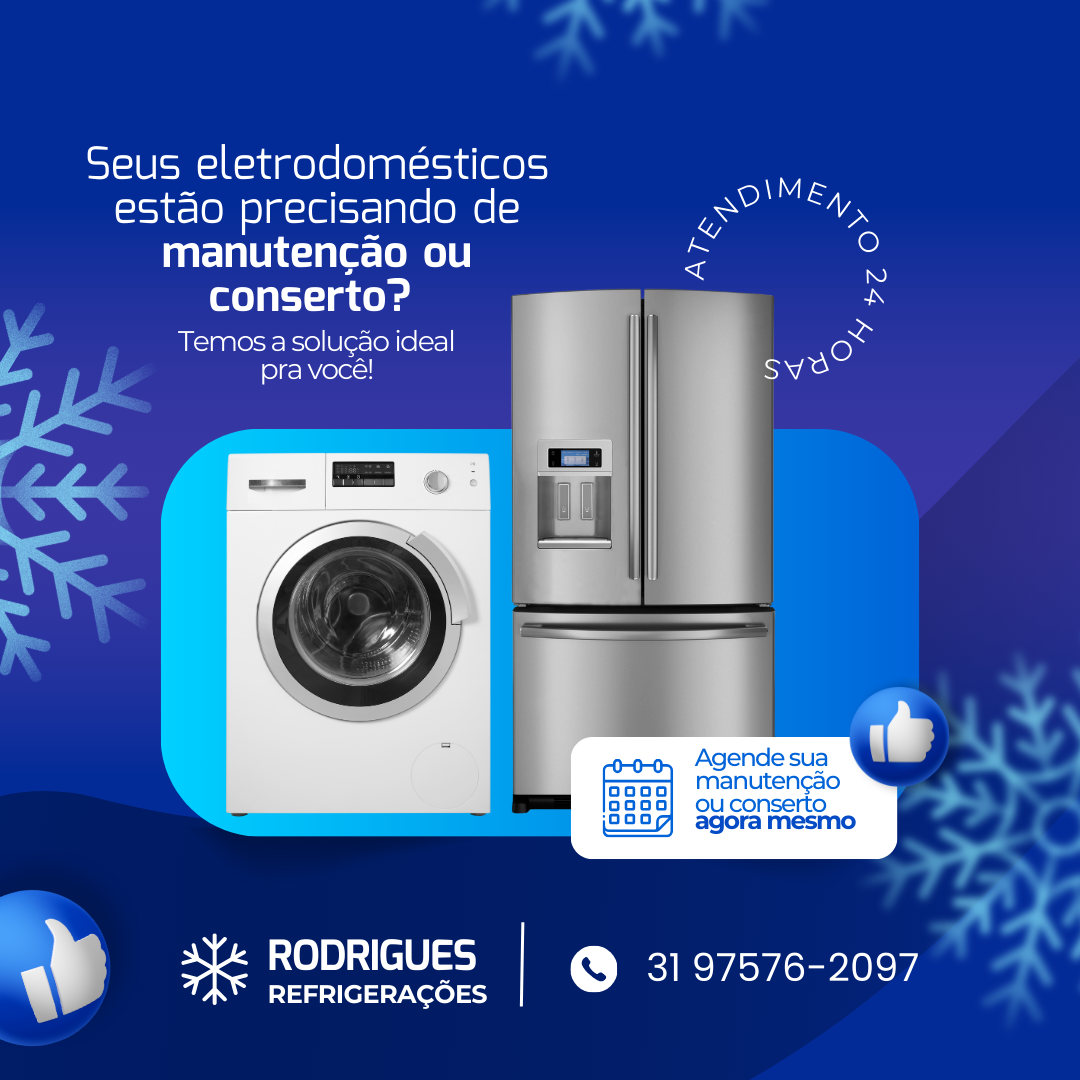 Post Para Instagram Manutenção De Ar-Condicionado Moderno Azul E Branco